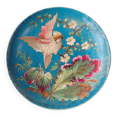 Assiette oiseau exotique fin 19e - B & Cie Creil & Montereau