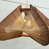 Scandinavian wood and wire suspension