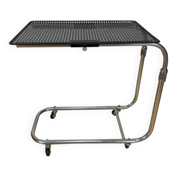 "L'Adap-Table" modular serving trolley, rigid and chrome, Matégot style