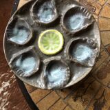 Vallauris ceramic oyster plates circa 1960 x8