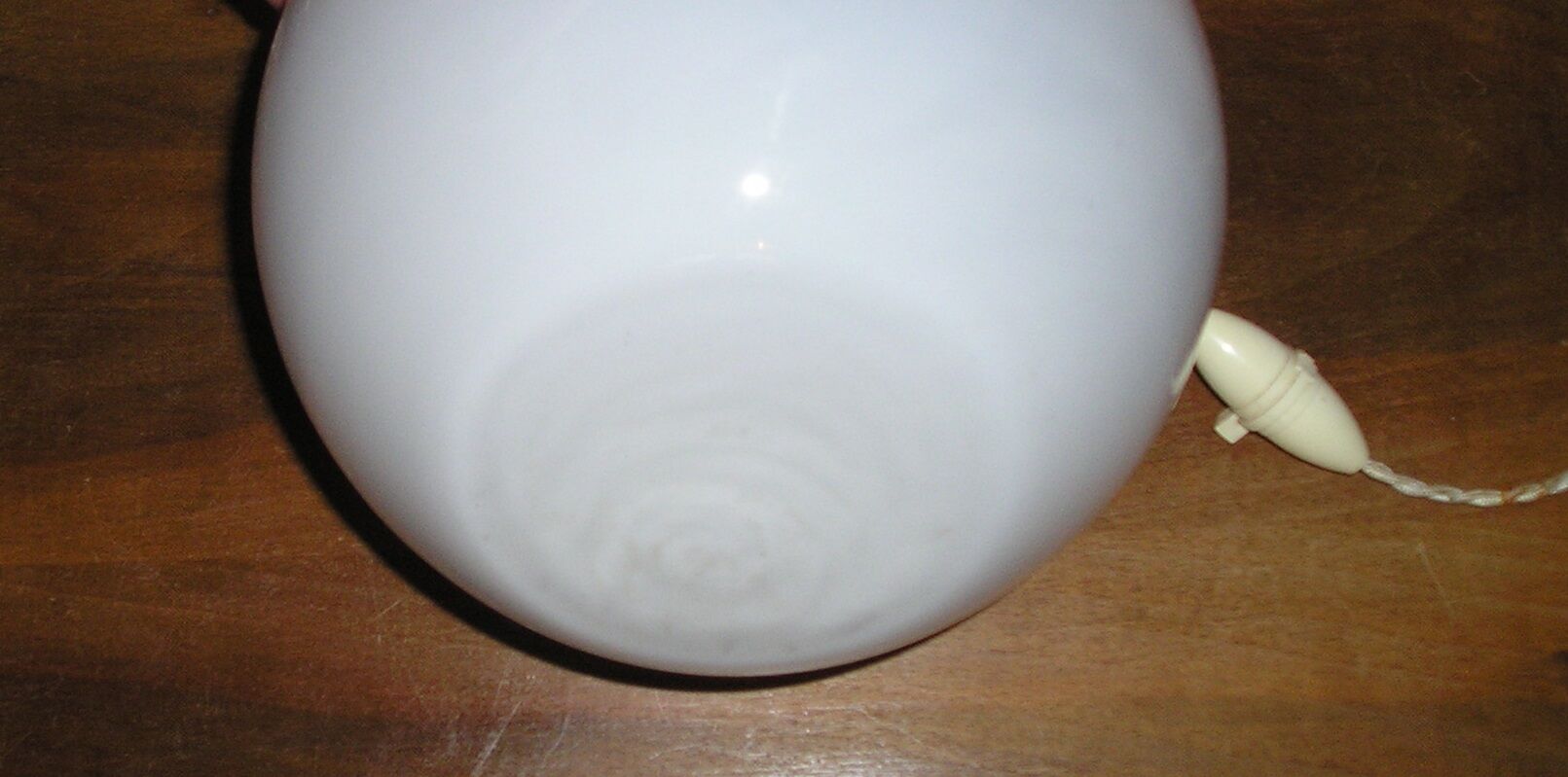 Ancient opalin glass lamp foot