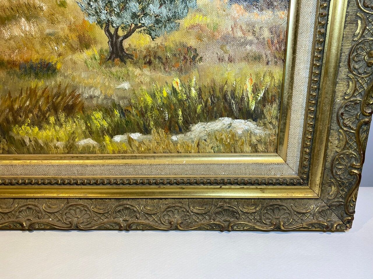 Old painting, Provencal landscape, signed, 60s/70s