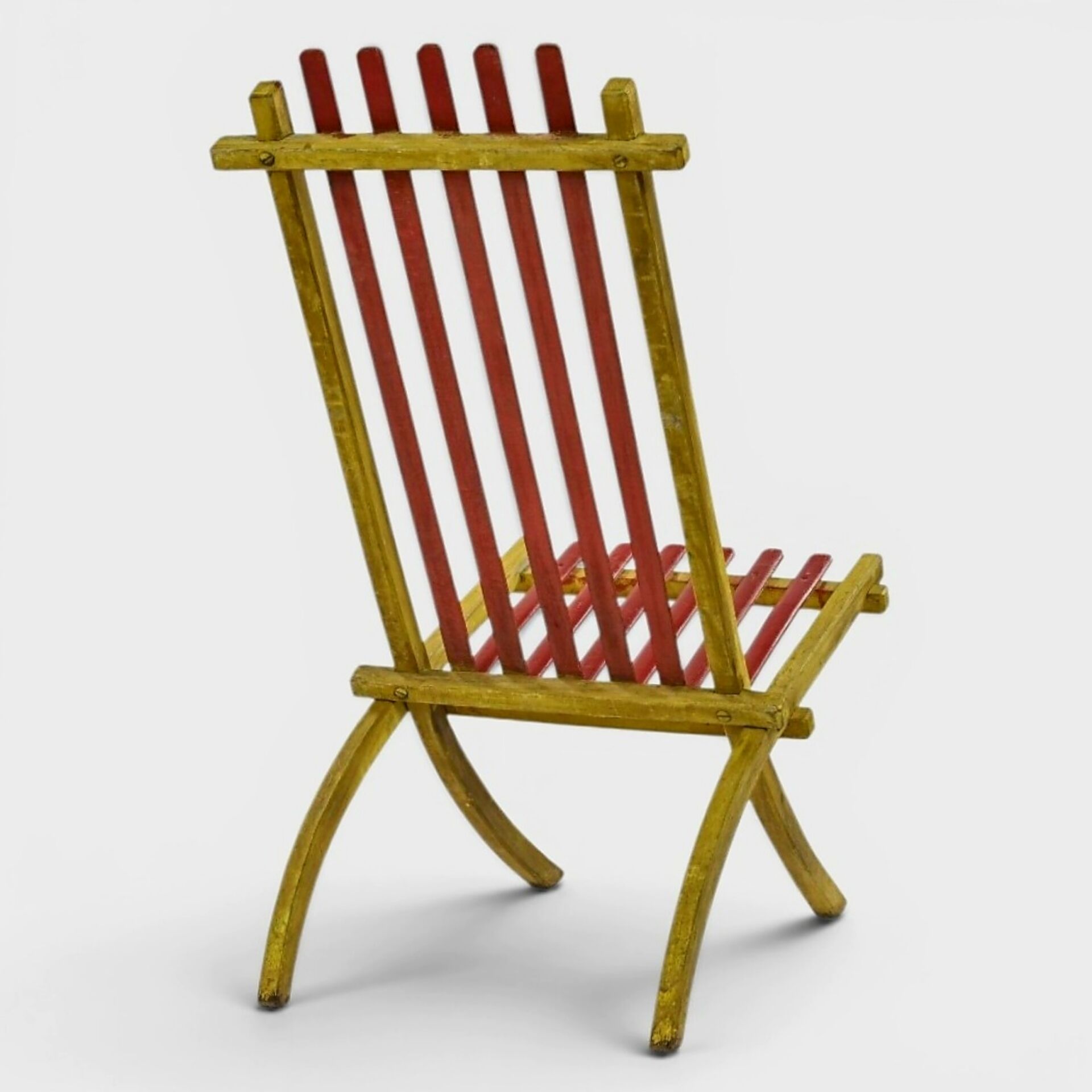 Rare pair of Thonet Frères armchairs – Original polychromy – 1930