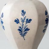 Pair of Royal Delft blue and white ceramic table lamps, 1905, with new pleated silk shades.