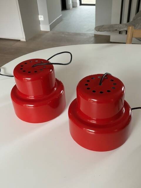 2 suspensions "Poker" de Jo Hammerborg- Danemark années 70