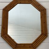 Large bamboo mirror from the 50s