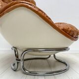1960s Vintage leather 'Karate' Chair Set by Michel Cadestin for Airborne