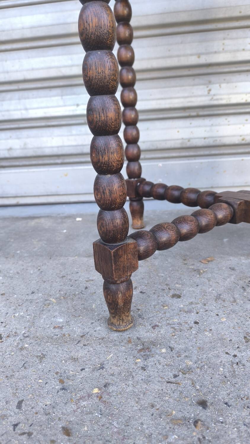 1930s turned wood side table