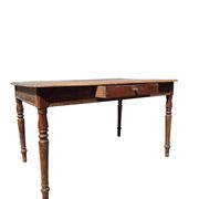 Antique French kitchen table 127 x 83 cm with drawer rustic