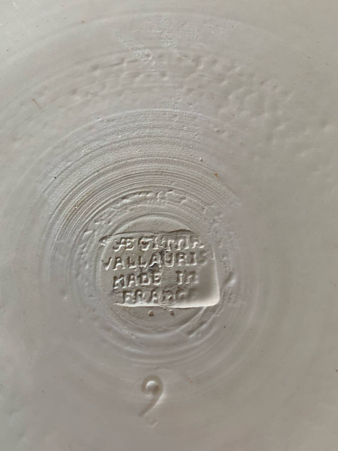 Large round dish Vallauris