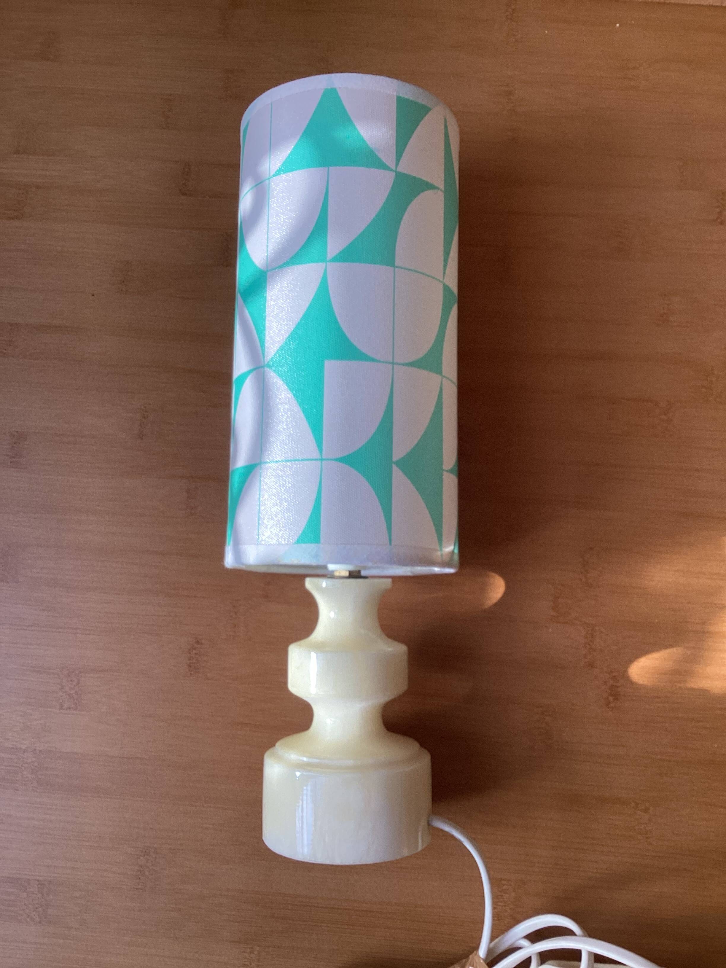 Vintage alabaster foot lamp