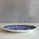 2 plats de service Mason’s Vista Blue – Faïence anglaise bleue et blanche