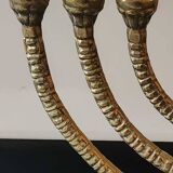 Jewish Menorah/Candlestick with 7 arms. Engraved Jerusalem, signed Wainberg Dim 16x16