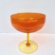 Grande coupe en verre soufflé style murano