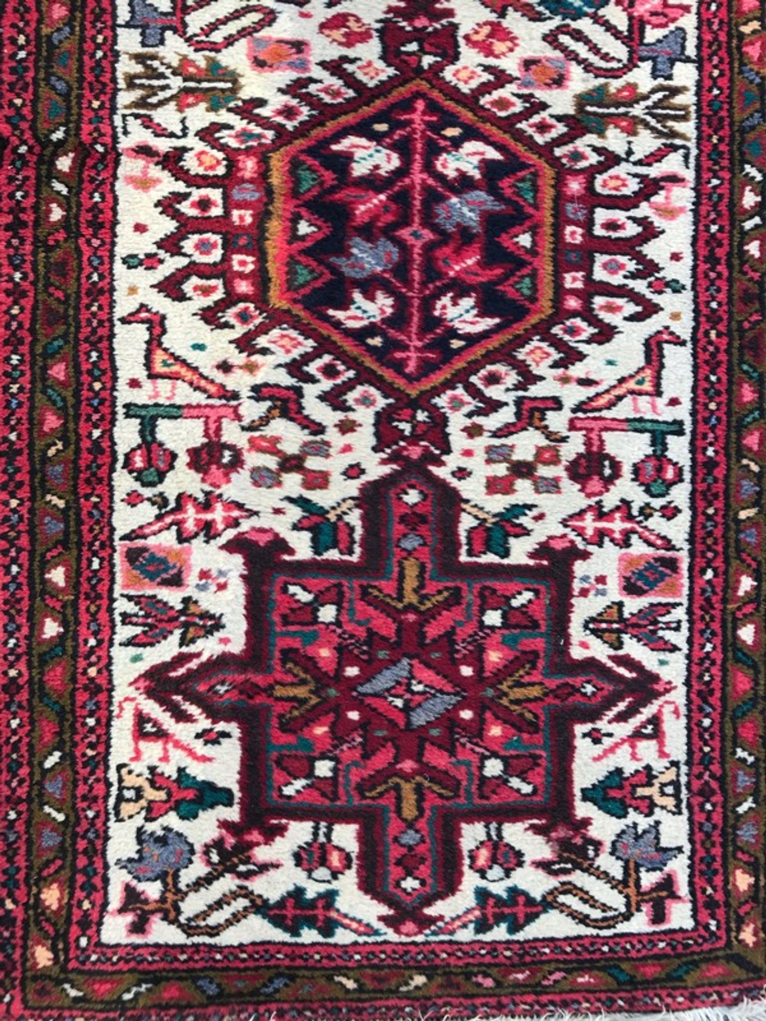 Vintage Persian Heriz done hand 62 corridor carpet x 340 cm