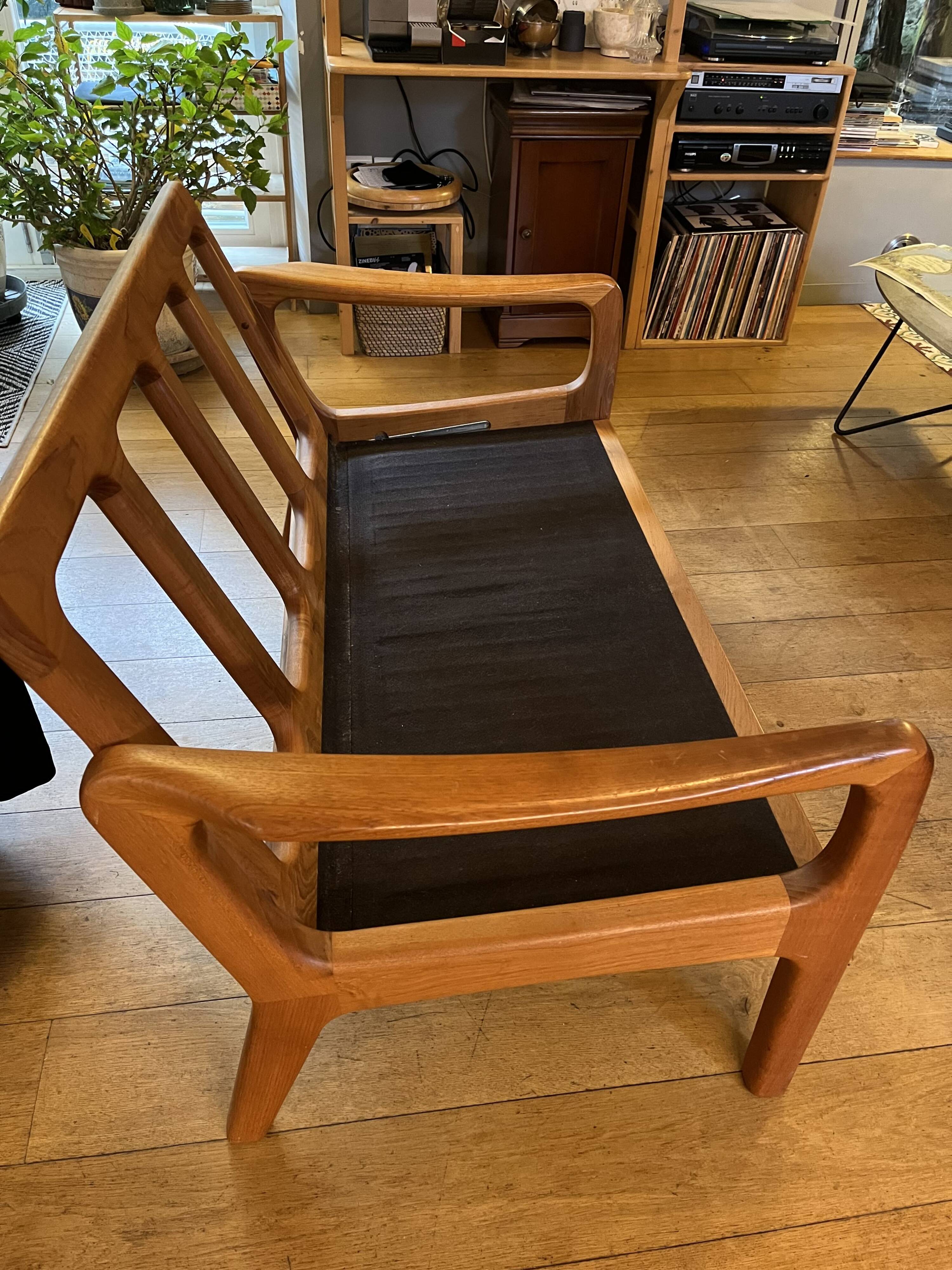 Teak sofa from the 1960s/1970s by J. Kristensen, Danish, Denmark