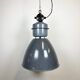Large Grey Enamel Industrial Factory Lamp from Elektrosvit, 1960s