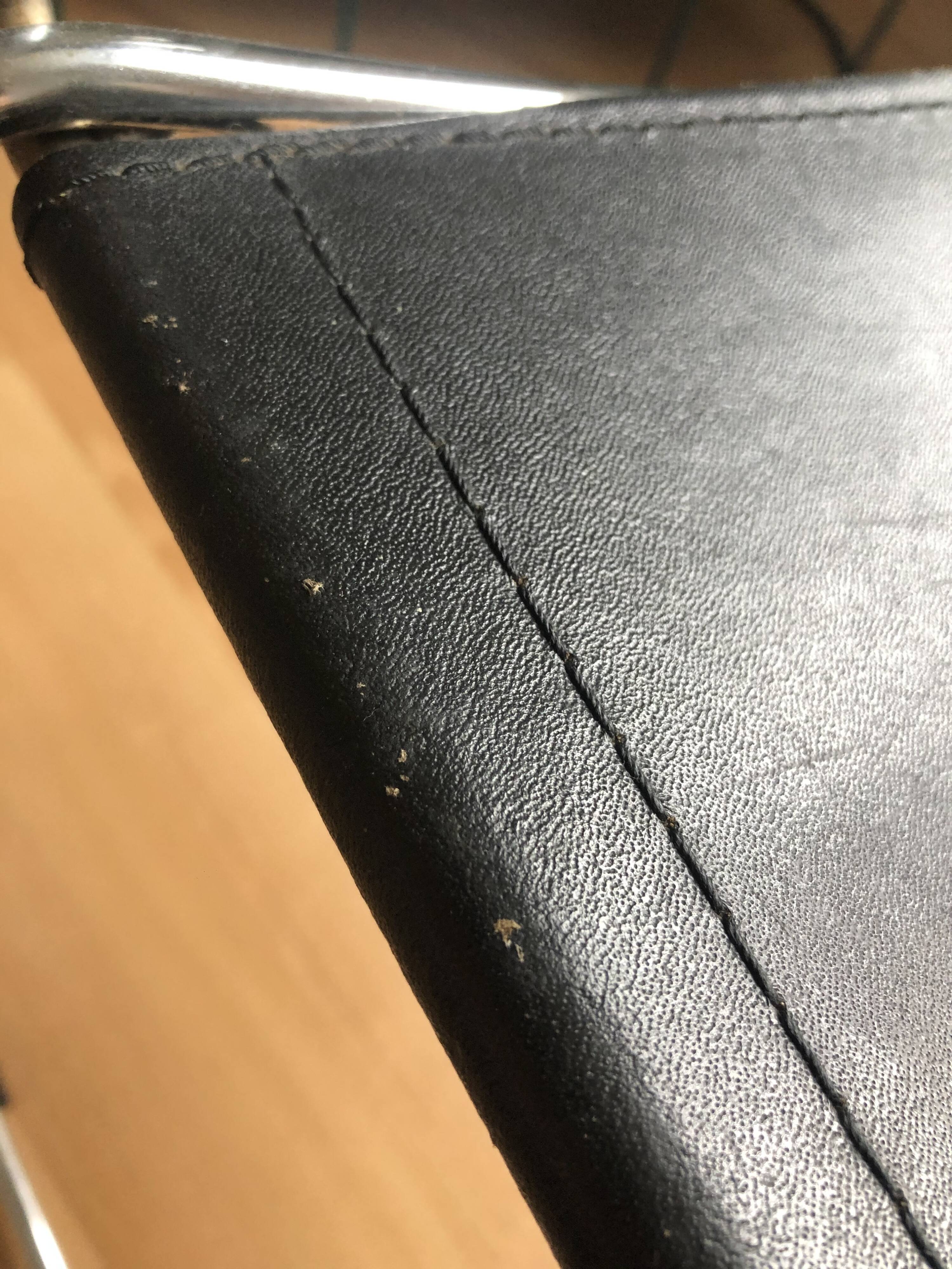 Lot de 4 chaises de salle à manger en cuir Giandomenico Belotti pour Alias