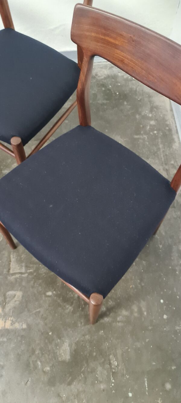 Ensemble de 3 chaises de salle à manger en teck