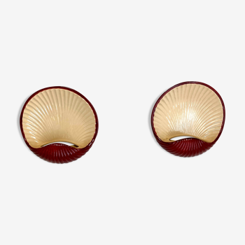 Paire d'appliques coquilles