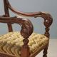Antique Louis-Philippe armchair in walnut, Italy, 19th century.