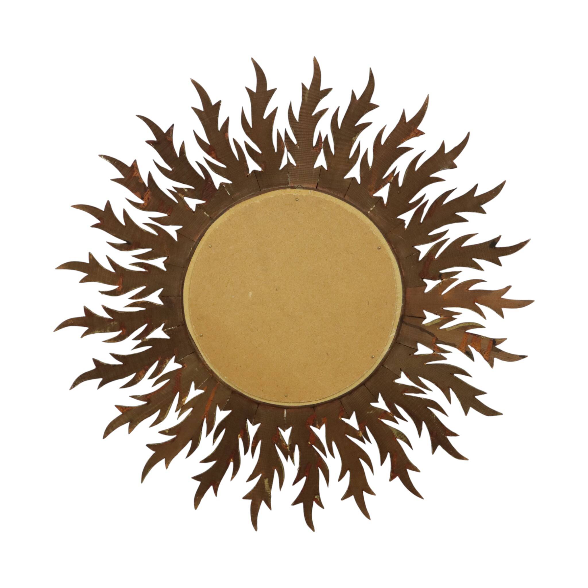Large Rare Wooden Sun Mirror Sunburst Gold Leaf XL 86cm