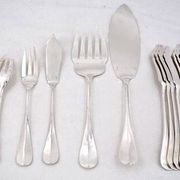 Christofle Fidélio 10 fish cutlery + serving cutlery 22 pieces silver-plated metal