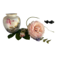 Hand-painted pearlescent porcelain vase