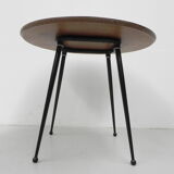 Vintage coffee table with round formica top