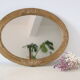 Oval mirror in gilded wood, antique, art deco 46x36cm