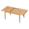 Scandinavian vintage raw wood table 1960
