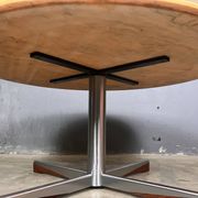 Mid Century coffee table in chrome, marble, and rosewood.