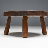 Brutalist Folk Art Coffee Table, France, 19th Century