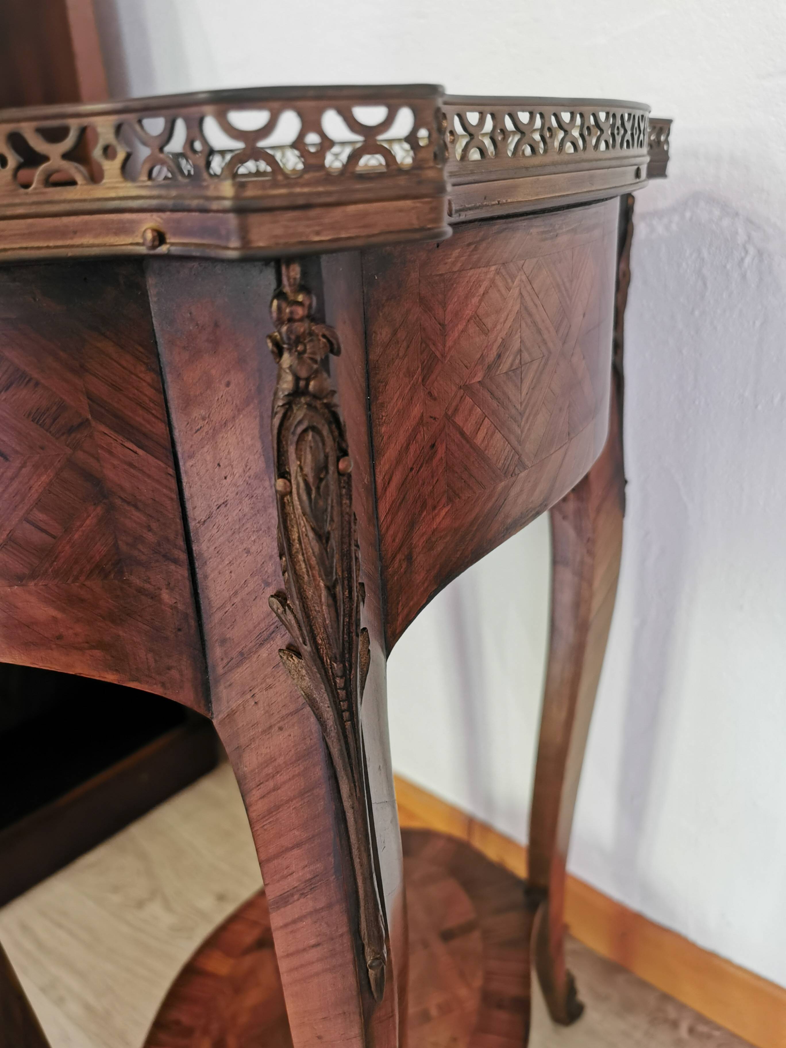 Rosewood Marquetry Side Table