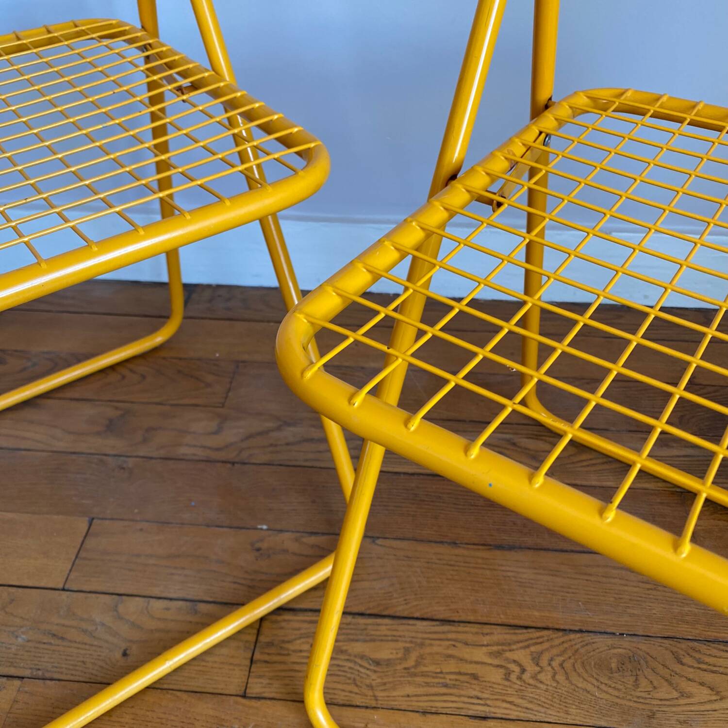 Pair of vintage ted net Ikea chairs from the 70s