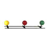 Wall coat rack triple 60s