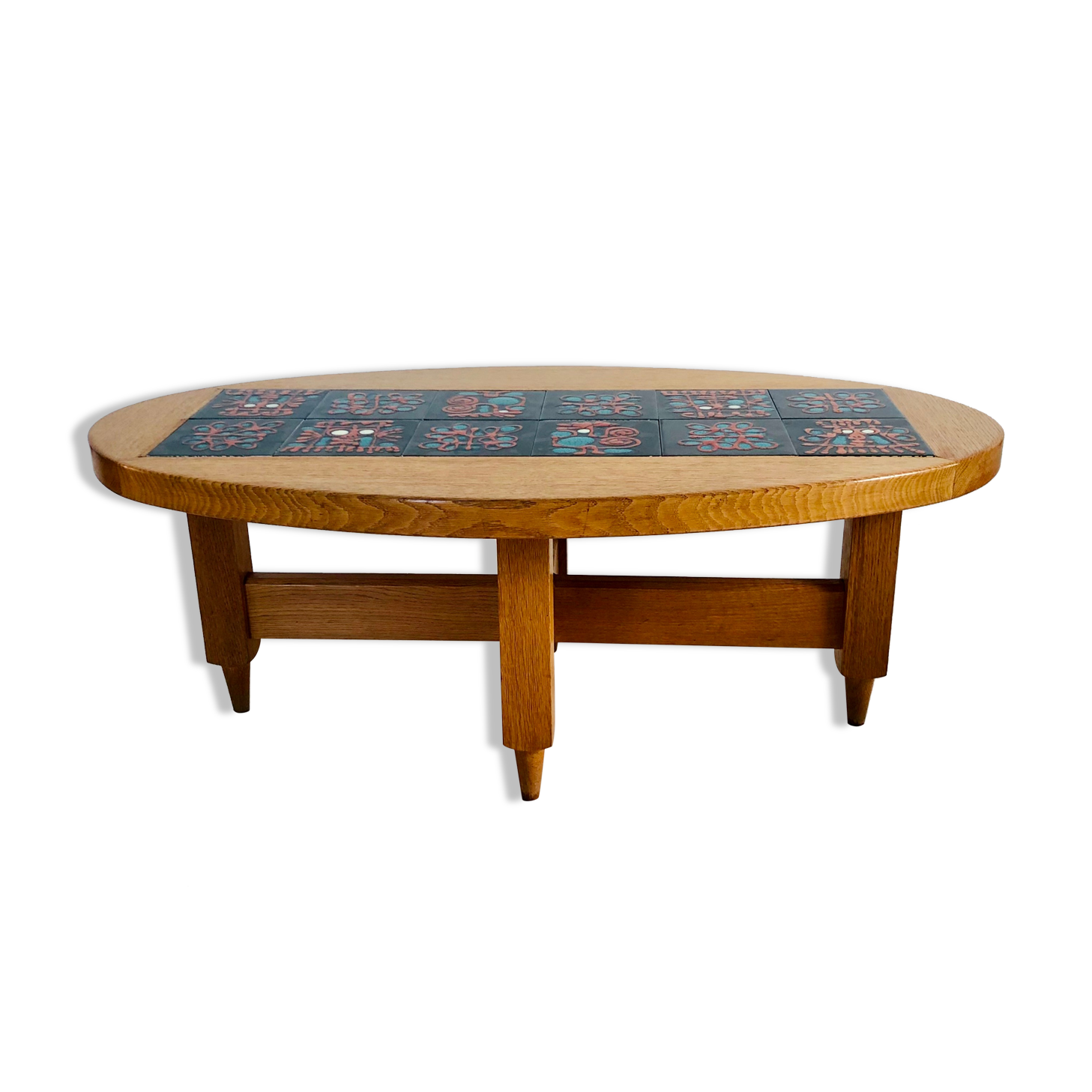 Oval coffee table by Guillerme and Chambron for "Your home", France 60s