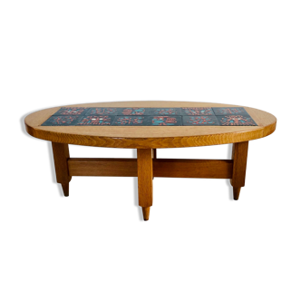 Table basse ovale de Guillerme et Chambron pour "Votre maison", France années 60