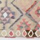 Tapis Kilim rose et crème, 94,378 cm