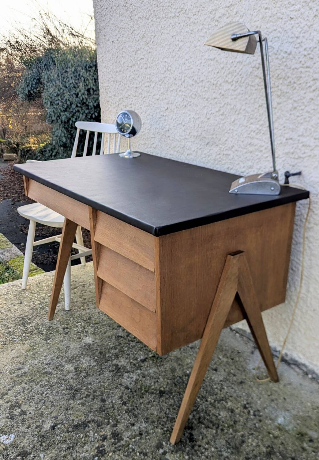 Vintage compass leg desk 50s/60s design