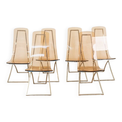 Chaises CH4 attribuées à Edmond Vernassa, 1970s, Set de 6