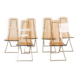 CH4 chairs assigned to Edmond Vernassa, 1970s, Set of 6