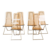Chaises CH4 attribuées à Edmond Vernassa, 1970s, Set de 6