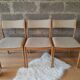 Set of 3 Danish Scandinavian chairs Uldum Mobelfabrik 7171