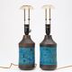 Pair of table lamps by Aldo Londi for Bitossi Sweden 1960 Signed
