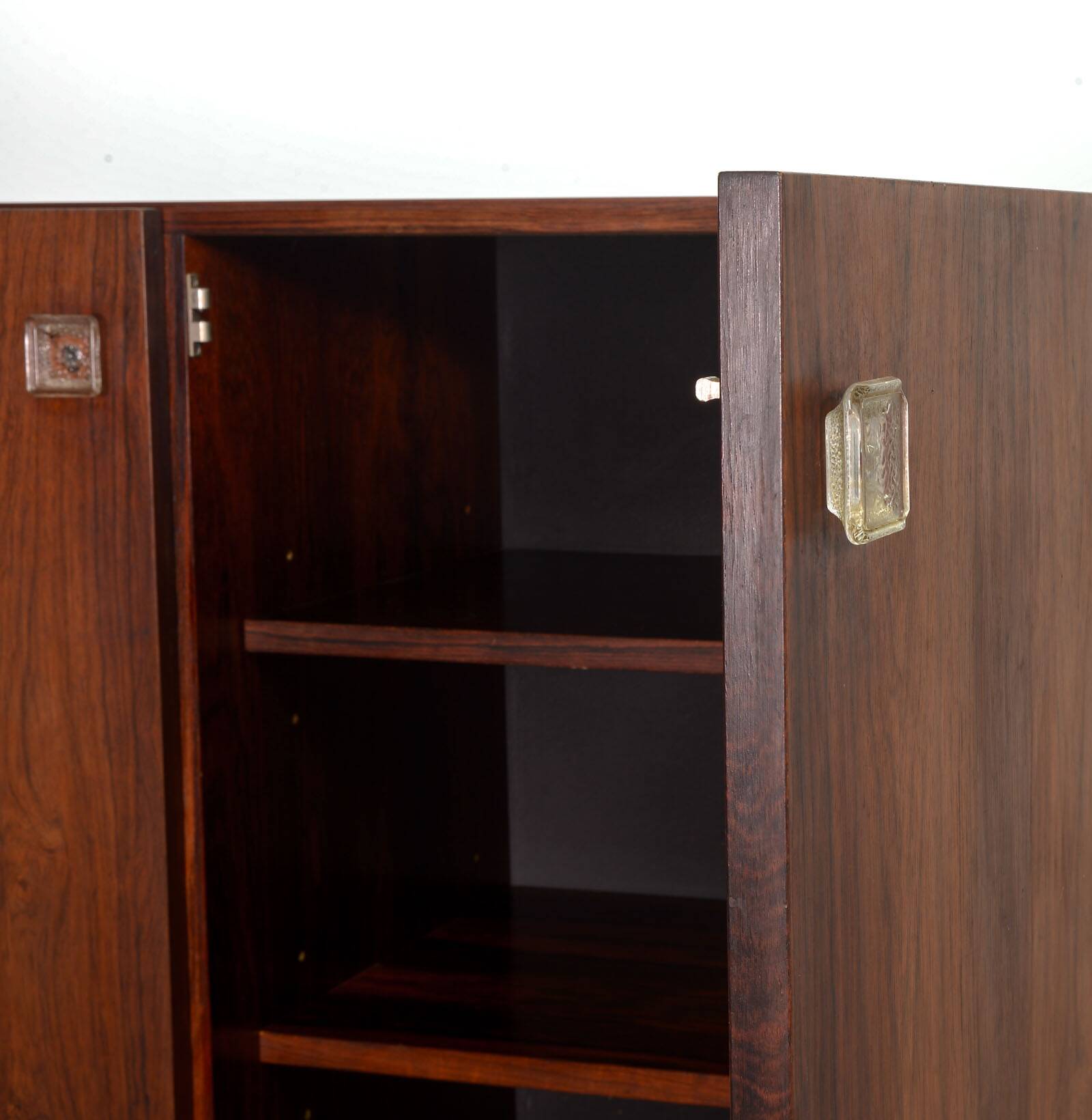 Fristho Franeker Vintage Design Rosewood Cabinet with Glass Handgrips 60s