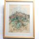 Saint Paul De Vence Original pastel signed 1982 Framed