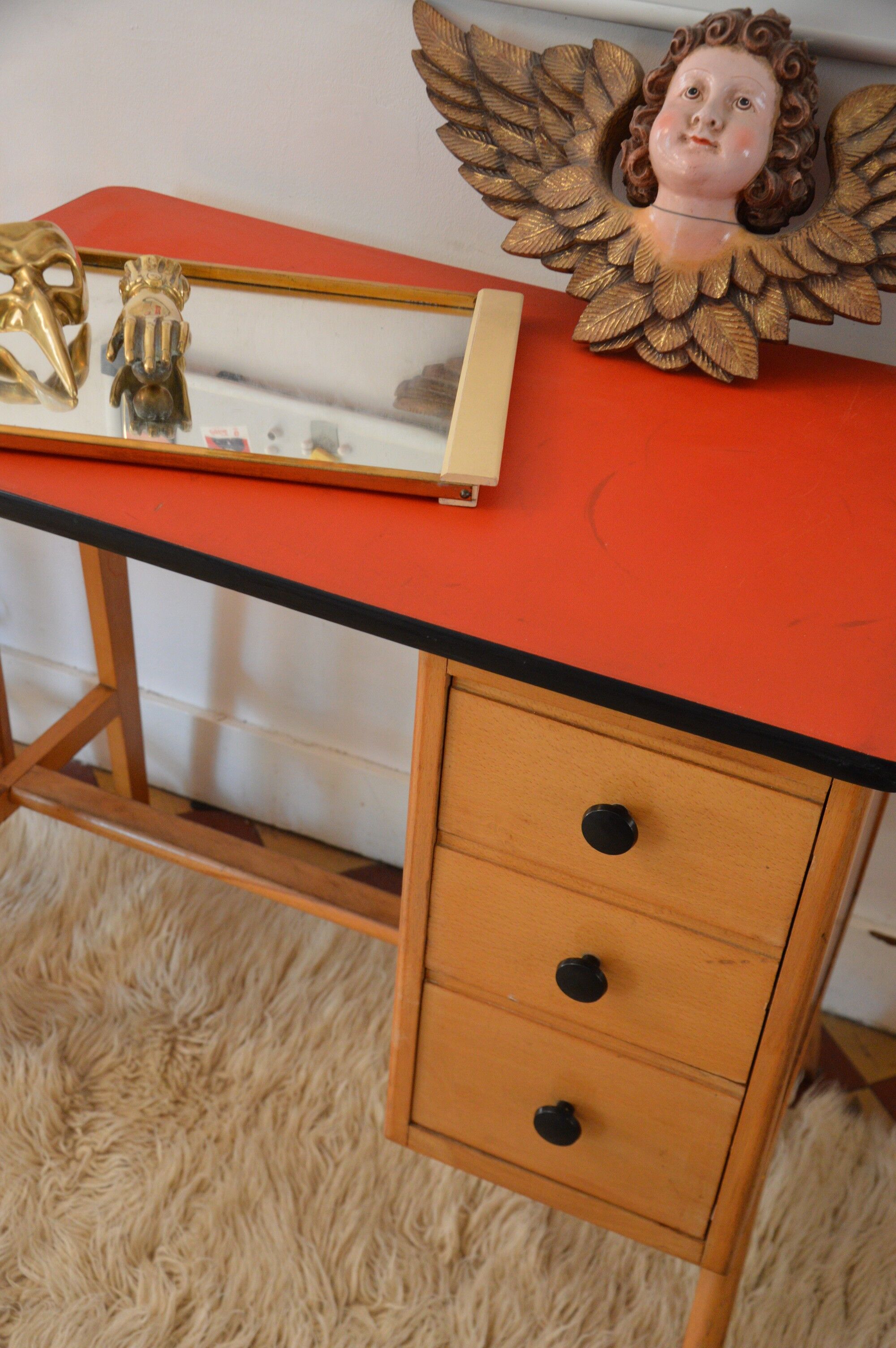 Bureau vintage pieds compas