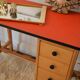 Bureau vintage pieds compas