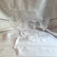 Set of 4 Art Deco crystal wine glasses